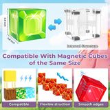 Magnetic Blocks, Magnetic Tiles Building Blocks, Magnet Cubes Toddler Kids Toys, Sensory STEM Toys for 3-5 4-6 5-7 6-8 Year Old Boys Girls Easter Birthday Gifts Travel Outdoor Kids Games (0.8IN/2CM)