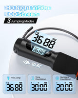 Smart Jump Rope with Counter, App Data Tracking, LCD Display