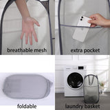 Collapsible Mesh Laundry Hamper – Foldable Pop-Up Basket