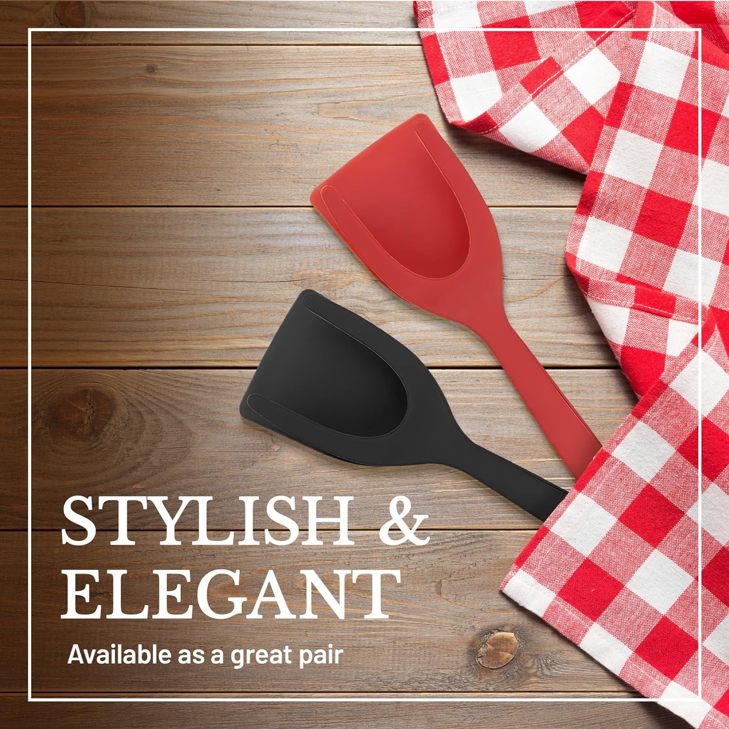 2-in-1 Flip Spatula Tongs – Non-Stick Kitchen Turner