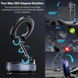360° Adjustable Rotating Folding Magnetic Phone Holder Vacuum Suction Mag Stand for Car Navigation Gym Kitchen - Universal GPS Streaming Bracket