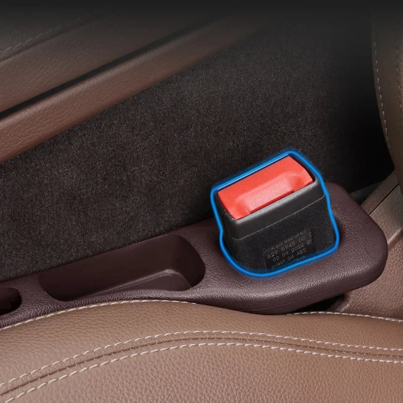 2PCS Car Seat Gap Filler, PU Waterproof Organizer with Storage Grooves, Auto Interior Accessories for Phone & Keys