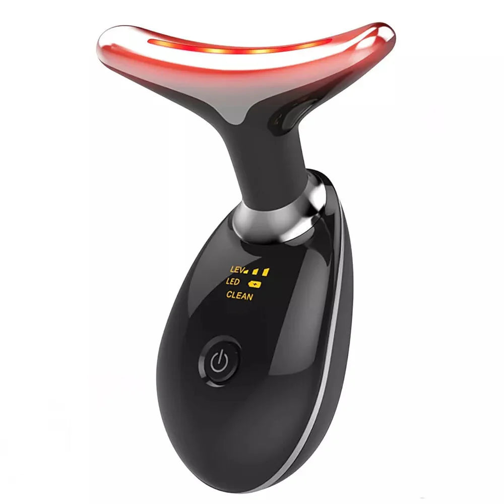 Neck Face Lifting Massager Skin Tighten Device LED anti Wrinkle Double Chin US
