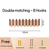 Natural Wood Wall Mounted Piano Coat Rack| Coat Rack Wall Mount| Flip down Wall Hook Rack 5 Hooks| Entryway Wall Art Hook,Made of Acacia Wood (Wood Wax Oil Dyed Walnut Color).Wall Art