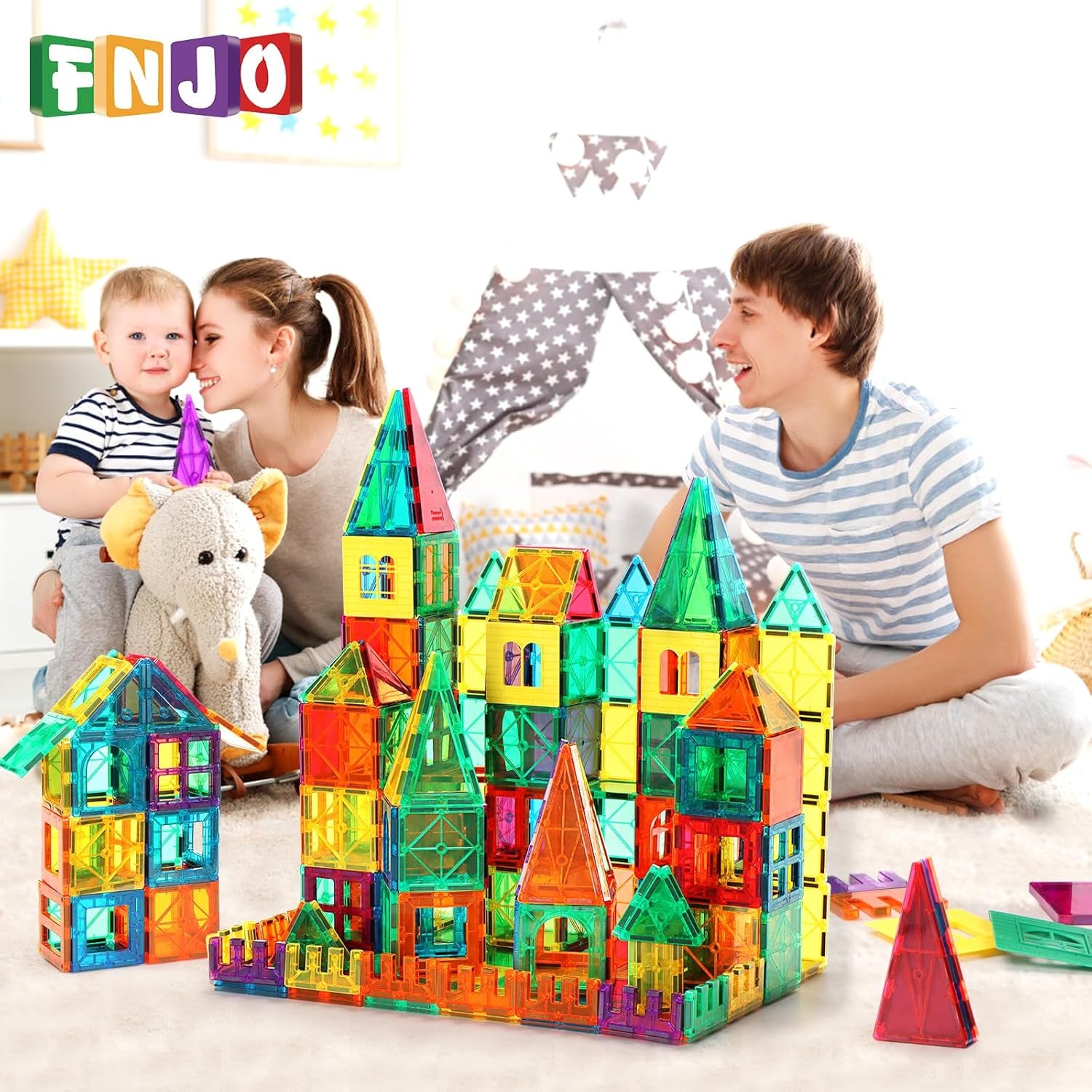 Magnetic Tiles, 100PCS STEM Building Blocks Toy Set for Kids