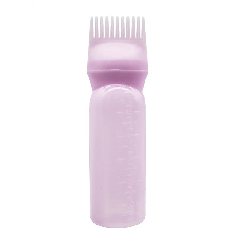 3-Color Hair Oil Applicator Bottle with Comb – Professional Hair Dye & Scalp Applicator