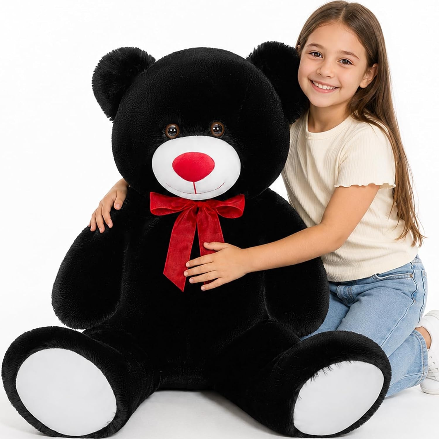 Giant Teddy Bear Stuffed Animal 3Ft,36'' Big Bear for Kid,Large Stuffed Bear for Baby Shower, Teddy Bear for Girlfriend Boyfriend Wife Mom Fiancée Valentine'S Birthday, Tan