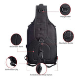 Jupitergear Tactical Military Sling Backpack 15L Shoulder Bag Molle Outdoor Daypack Backpack with Adjustable Strap