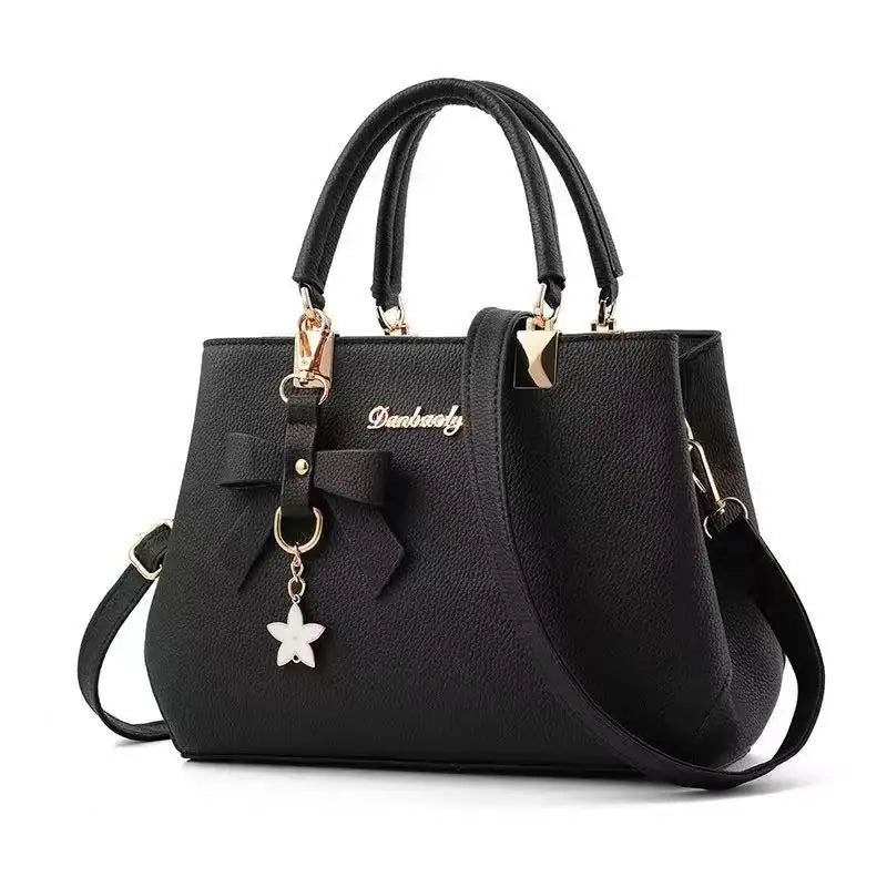 New Korean Version Trendy Autumn and Winter Bow Women'S Bag Portable Shoulder Bag Messenger Bag Killer Bag Mother Bag Large Capa