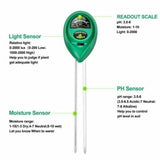 3 in 1 PH Tester Soil Water Light Test Meter for Garden Plant Seeding