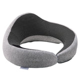 Travel Pillow, Double-Layered 3D Support Neck Pillow for Traveling, 360¡Ã Flexible Rotation Upgraded Memory Foam Travel Neck Pillow with Eye Mask, Earplugs, Earplug Case, Storage Bag(Black-Gray)
