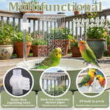 Electric Parakeet Bird Bath Fountain with Shower, USB Automatic Circulating Water
