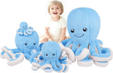 Octopus Plush Toy, Cute Stuffed Animal in 5 Colors 4 Sizes for Gift