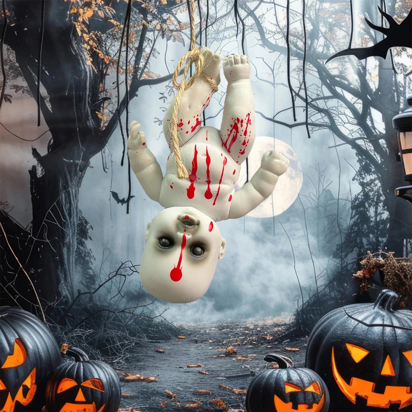 Halloween Scary Doll Christmas Decorations Horror Props for Bar Party Home Decor Spooky Witch Ghost