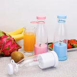 New 380Ml Electric Juicer Mini Wine Bottle Blender Fruit Mixers 6 Blades Charging Juicer Cup Small Household Portable Juicer Ble