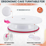 700Pcs Cake Decorating Kit with Baking Supplies - Cake Turntable for Decorating with Baking Pans, Leveler, 24 Numbered Piping Tips, 2 Spatulas, Fondant Tools, Video Course, Pattern Chart & More