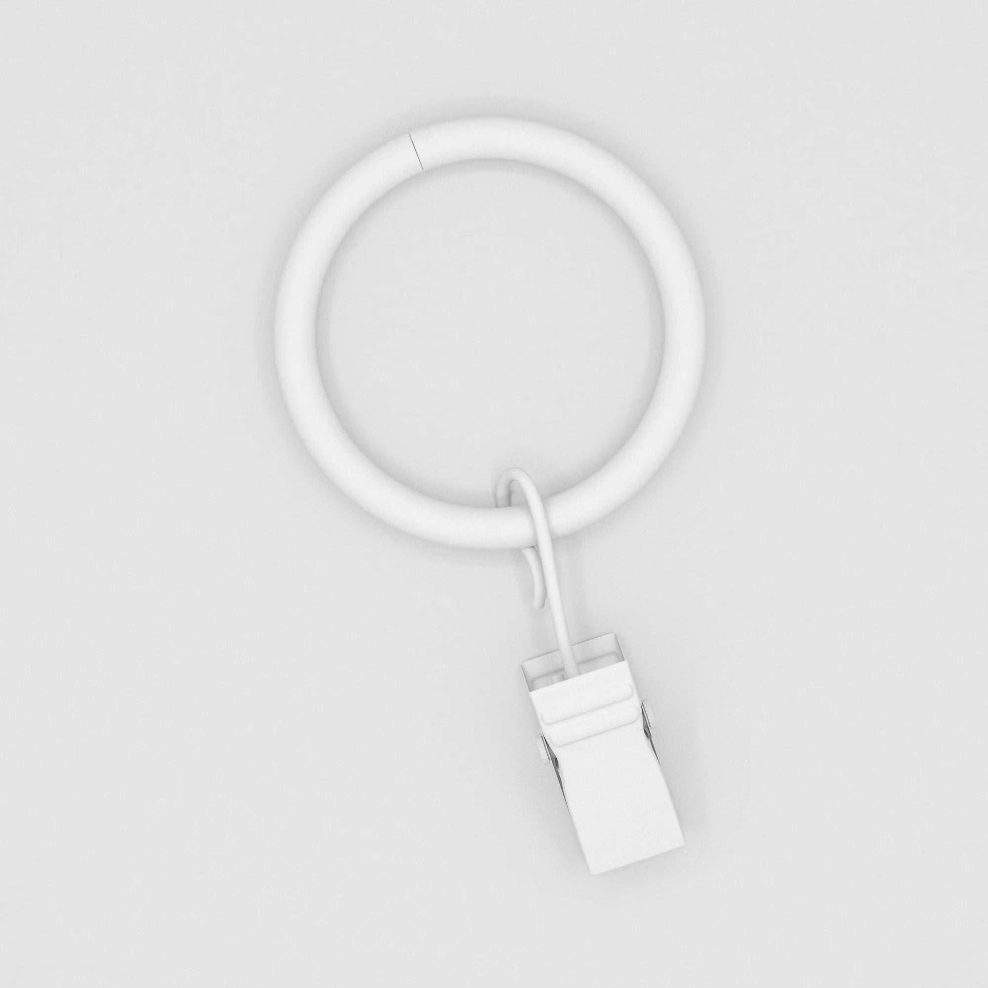 1" White Curtain Clip Rings (7 Pack)