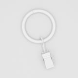 1" White Curtain Clip Rings (7 Pack)