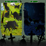 6Pcs Skull or 6Pcs Tomb or 5Pcs Black Cat Halloween Yard Sign Decorations Glow in the Dark for Haunted House Garden Yard and Scary Theme Party