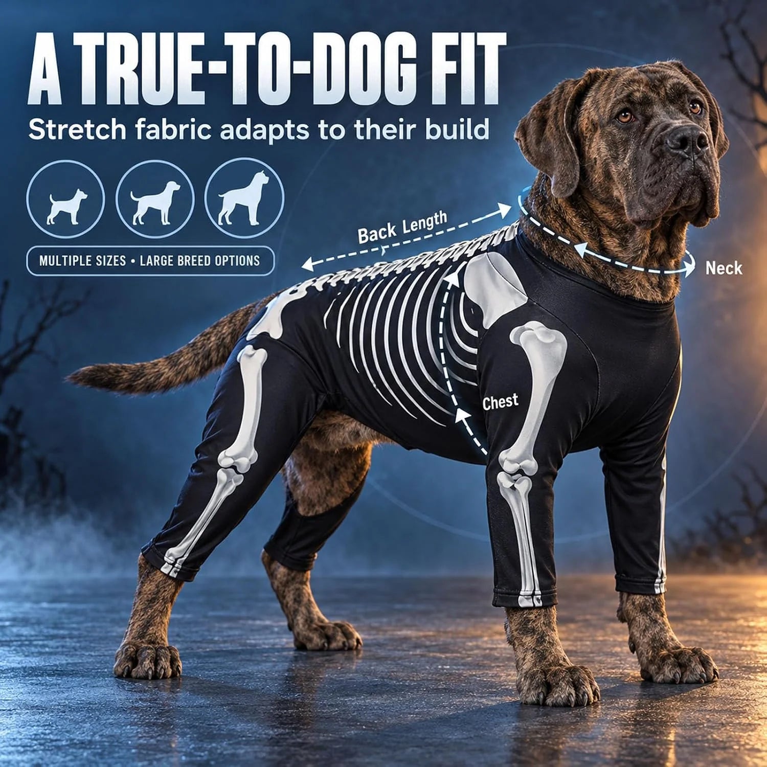 Dog Halloween Costumes Skeleton, Skeleton Dog Costume Large Breed，Xx-Large