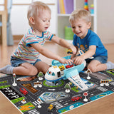 Toy Airplane with Smoke Lights & Sounds, Toddler Friction Powered Plane Toy