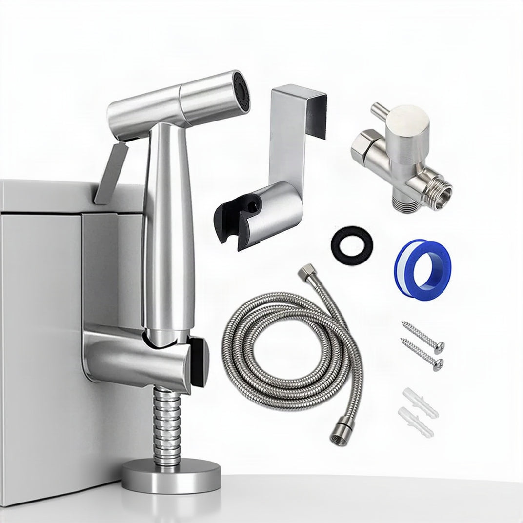 Toilet Shattaf Adapter Hose Bidet Spray Stainless Steel Handheld Shower Head US