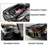 1/32 Cars Toys Auto to Scale Lambor LP770 Diecast Model Cars Alloy Autos Toys Gift for Boys Pull Back Light Music Kids Car