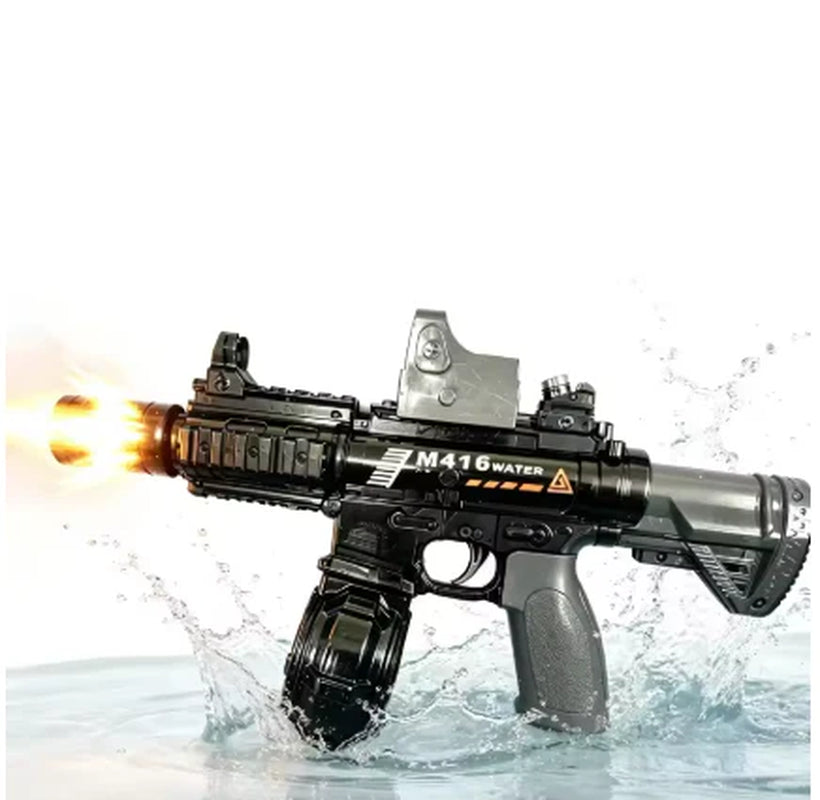 Electric Water Guns for Adults & Kids, Automatic Squirt Guns with LED Lights, 26FT Long Range, Large Capacity Water Blaster, Summer Outdoor Beach Pool Party Toys Gifts for Boys Girls (M4A1)