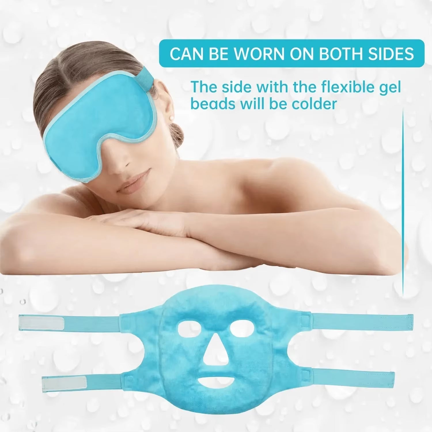 Gel Cooling Face & Eye Mask – Hot & Cold Therapy Pack