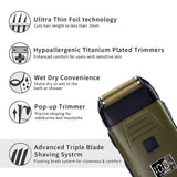 Mens USB Electric Shaver Trimmer Razor Rechargeable Hair Beard Shaving Machine