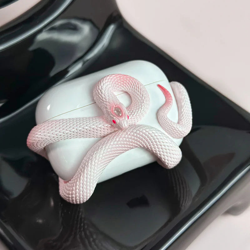 Creative Horrible Snake Wireless Earphone Case Headset Protective Case Silicone Case Earphone Case Cover Early Halloween