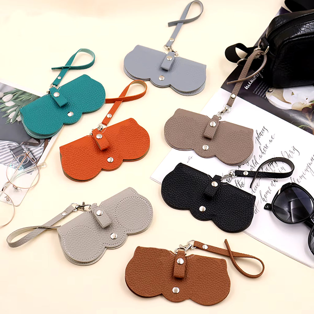 PU Leather Glasses Case – Portable Hanging Eyewear Holder
