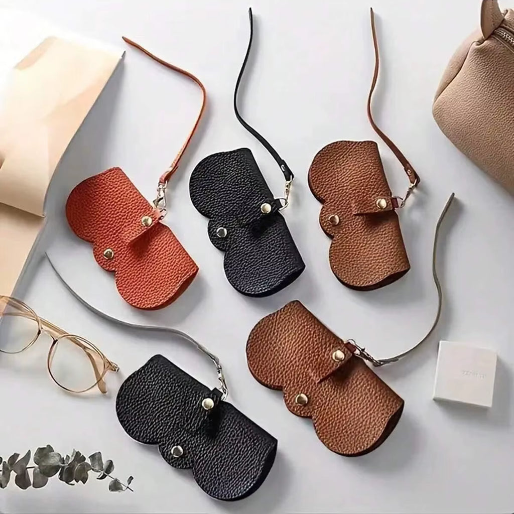 PU Leather Glasses Case – Portable Hanging Eyewear Holder