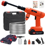 Electric Cordless High Pressure Car Wash Gun Washer Supplies Spray Cleaner Car Wash Cleaning for Car, Truck, Boat & More