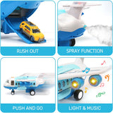 Toy Airplane with Smoke Lights & Sounds, Toddler Friction Powered Plane Toy