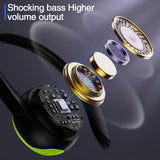 Wireless Earbuds, Bluetooth 5.3 Sports Headphones with Earhooks Stereo Deep Bass Noise Cancelling Earphones 48H Playtime LED Display IPX7 Waterproof Earbud with Mic Headset for Workout Running