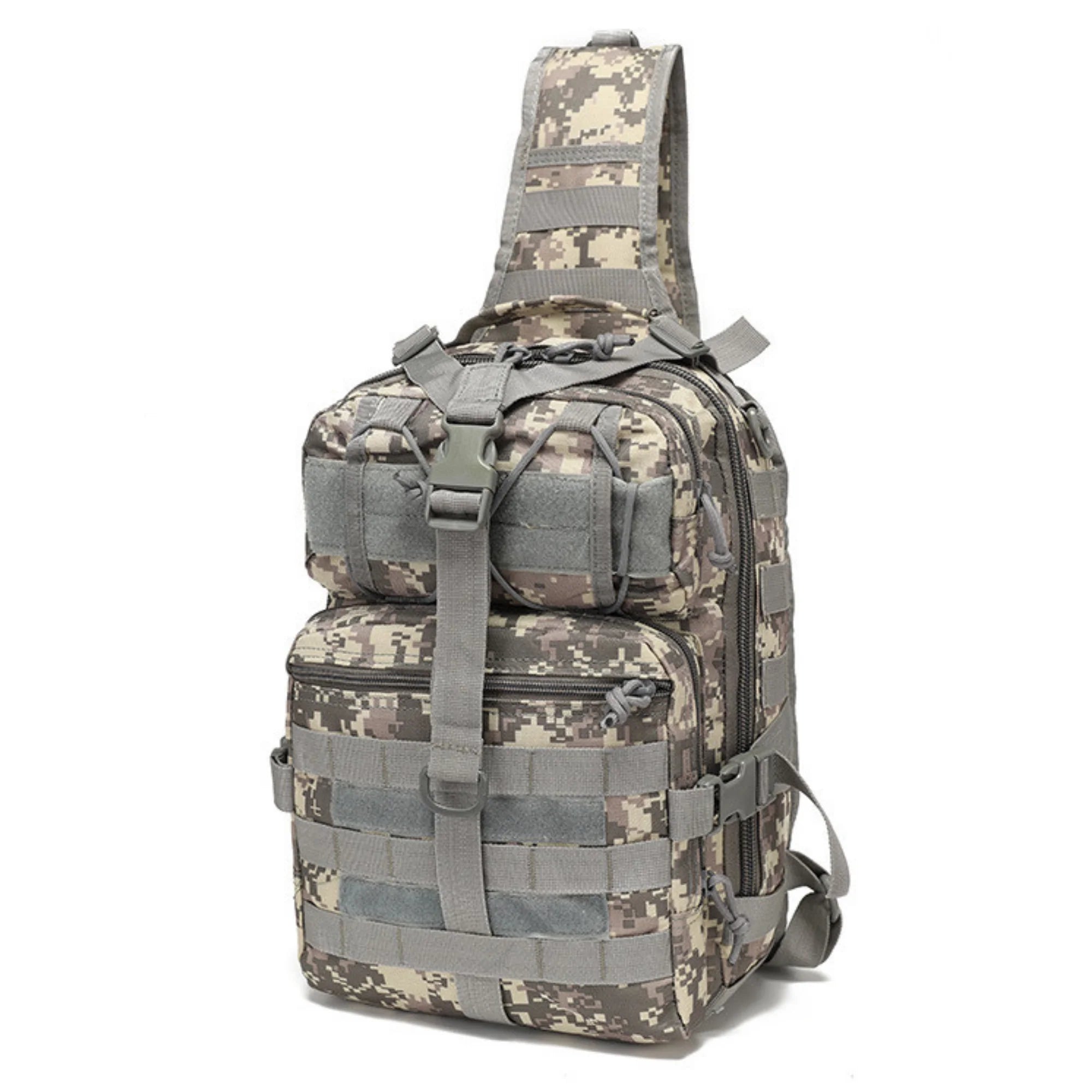 Jupitergear Tactical Military Sling Backpack 15L Shoulder Bag Molle Outdoor Daypack Backpack with Adjustable Strap