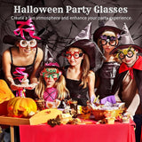 12 Pcs Halloween Glasses for Teens & Adults, Novelty Glitter Party Eyewear, Funny Photo Props & Favors