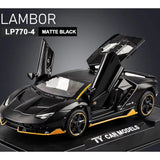 1/32 Cars Toys Auto to Scale Lambor LP770 Diecast Model Cars Alloy Autos Toys Gift for Boys Pull Back Light Music Kids Car