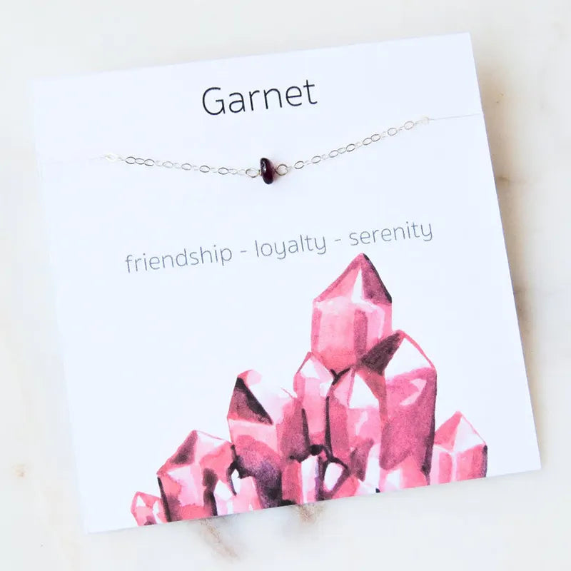 Stone Charm Necklace for Women — Raw Natural Gemstone Pendant