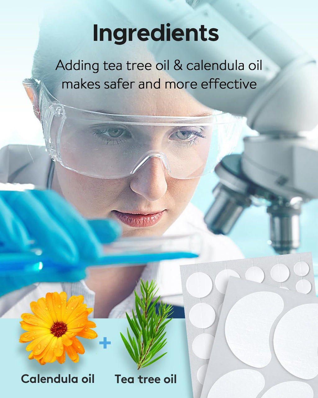 Large Hydrocolloid Acne Patches – Tea Tree Pimple Patches