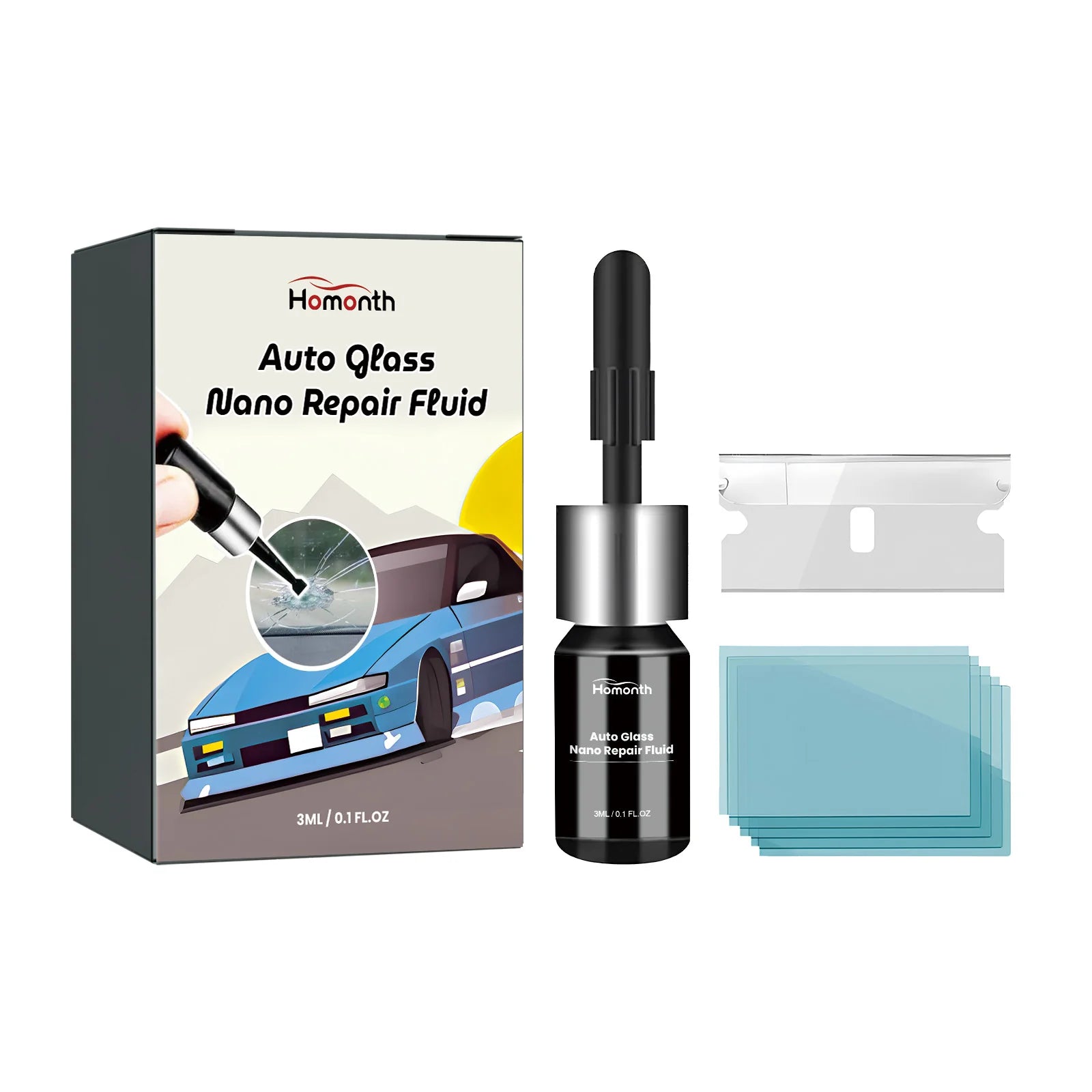 Auto Glass Nano Repair Fluid for Windshield Crack Repair