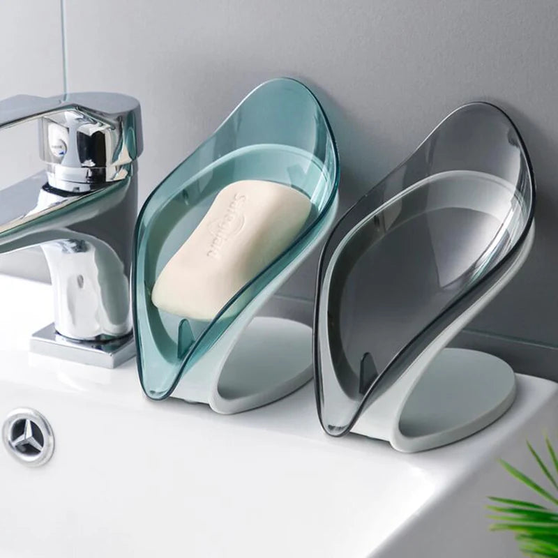Leaf-Shaped Soap Holder for Bathroom Use