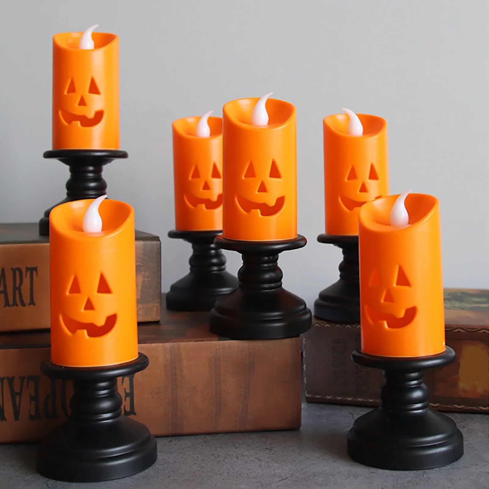 9.84Ft Halloween Pumpkin Lights String, Halloween 20 LED Candle Light Halloween Decoration Pum-Pkin Lantern Pumpkin Decorations