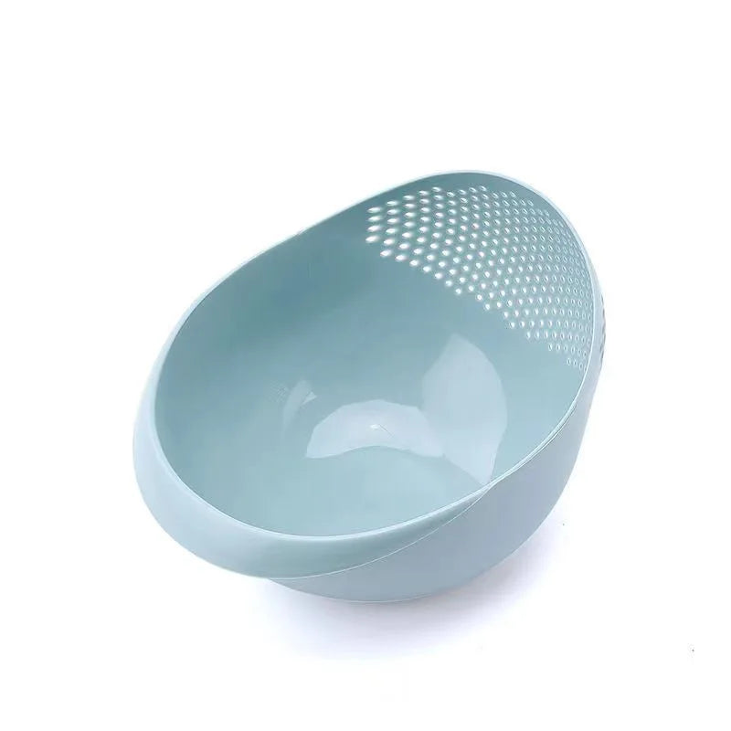 2-In-1 Rice Strainer Beans Washer Strainers and Colanders-Washing Bowl for Vegetables and Fruits Kitchen Supplies Accessories