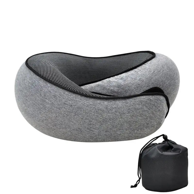 Memory Foam Neck Support Pillow with Head Cushion for Camping and Travel
