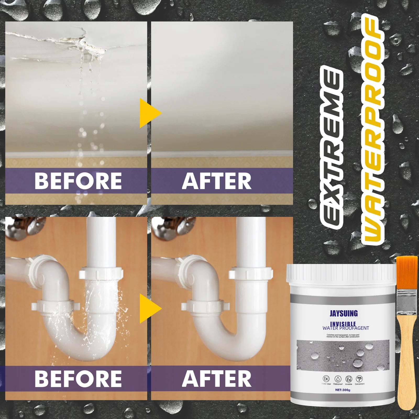 Sealing Compound, Bathroom, Kitchen Exterior Wall, Leak Proof, Water Blocking, Repair, No Need to Smash Brick Coating