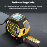 Laser Tape Measure 3 in 1 Digital Tape Measure High Precision Laser Rangefinder Steel Tape Measure