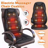 Massage Seat Cushion with Heated Back Neck Body Massager Chair for Home Office