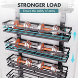 Over the Door Pantry Organizer，9-Tier over the Door Organizer with Adjustable Basket，Metal Hanging Pantry Organizers and Storage for Kitchen, Back of Door Seasoning Rack